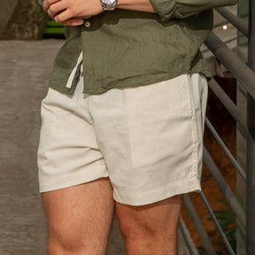 Shorts | Linho Monaco Green