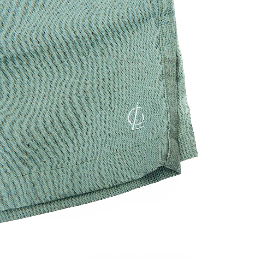 Shorts | Linho Monaco Green