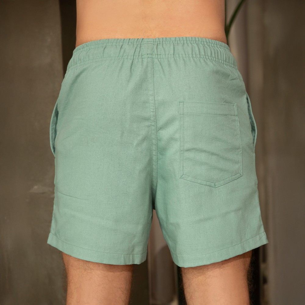 Shorts | Linho Monaco Green