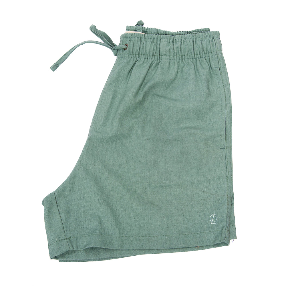 Shorts | Linho Monaco Green